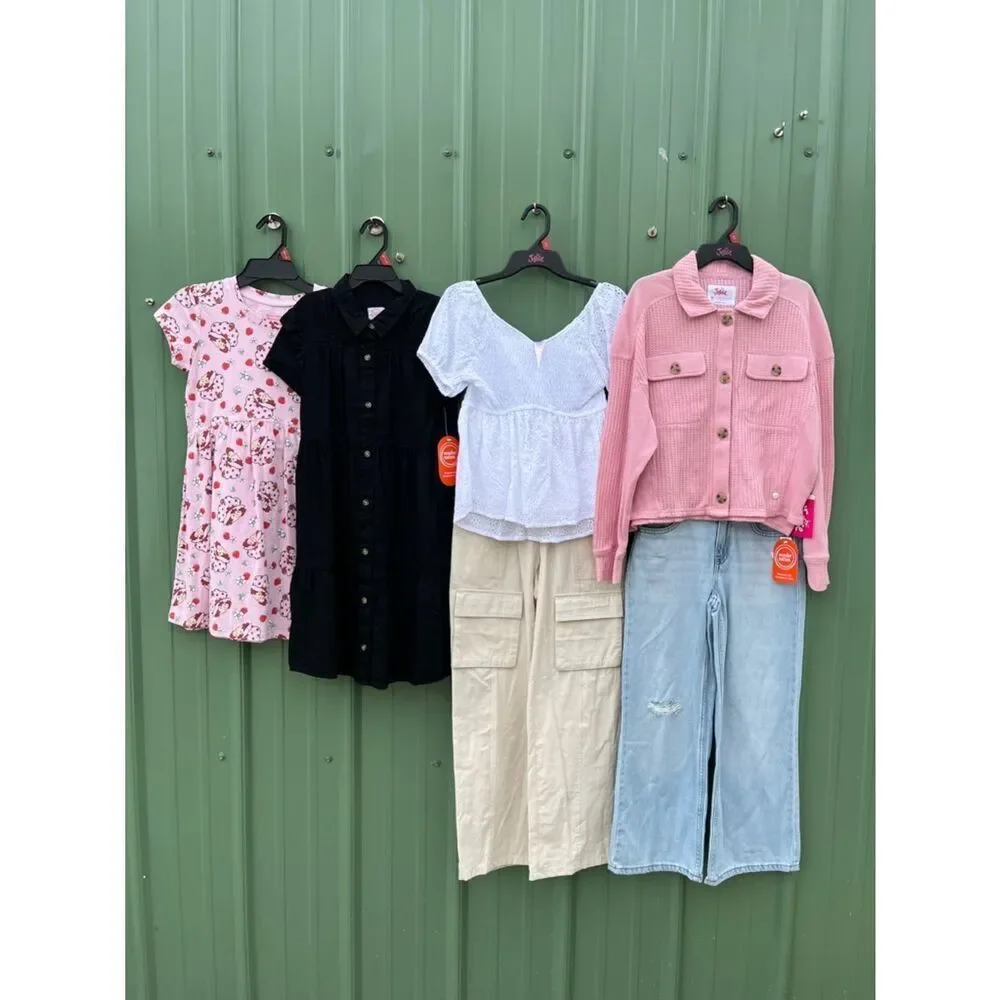 Girls Dresses Shirts & Pants 6-Piece Bundle Size M